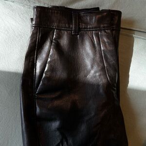 Babaton Black Vegan Leather Pants